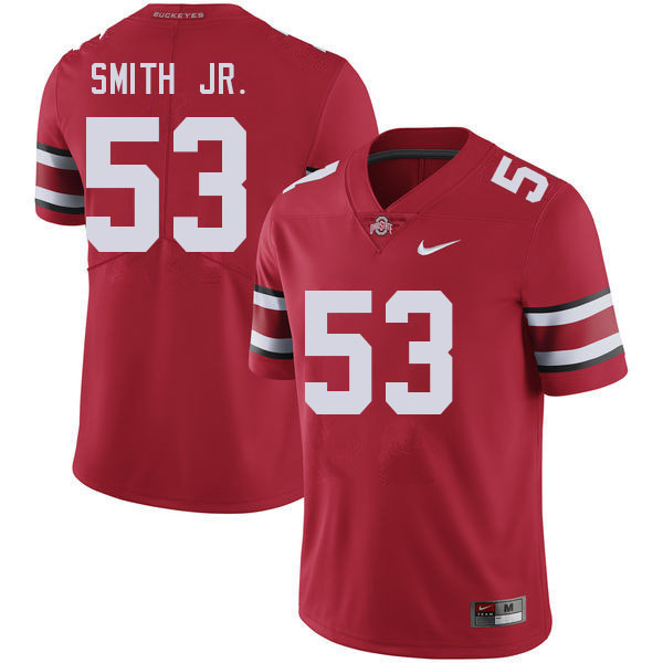 Ohio State Buckeyes Will Smith Jr. Men's #53 Red Authentic Stitched College Football Jersey